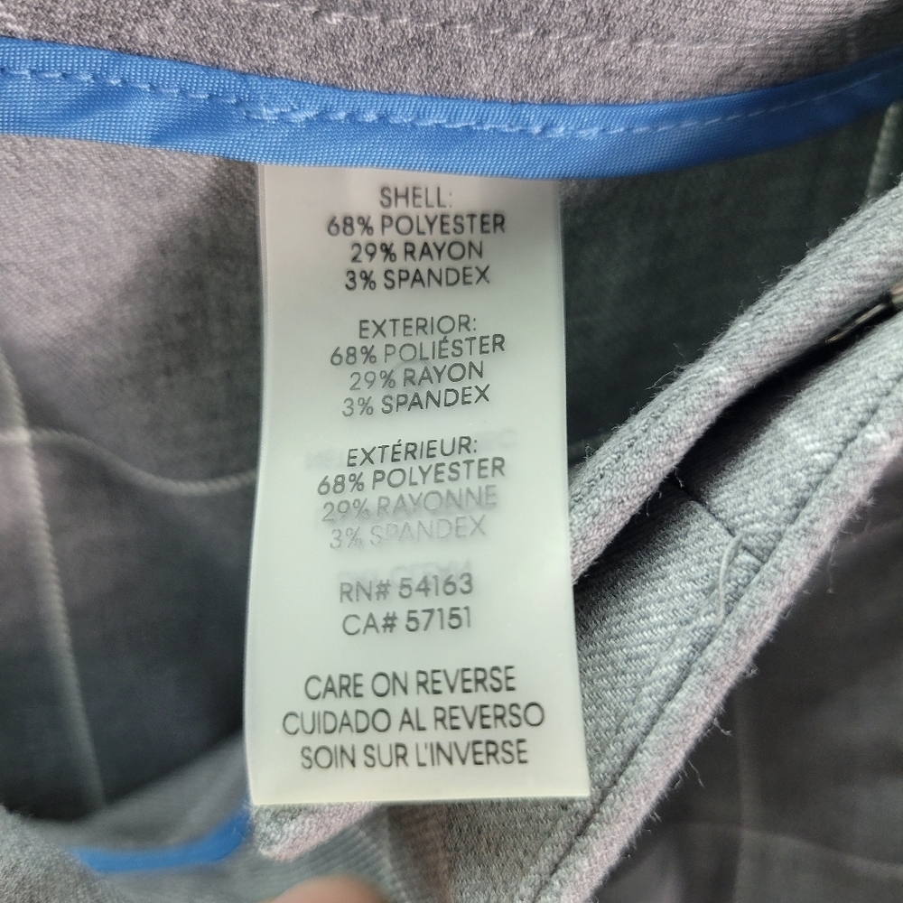 NWT Calvin Klein 2 Piece Gray White Plaid Suit Jacket & Pants w Belt Size 16 - Picture 13 of 16